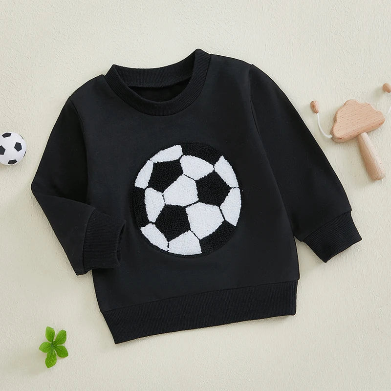 Baby Boys' Sports Style Sweatshirt - Casual Long Sleeve Pullover