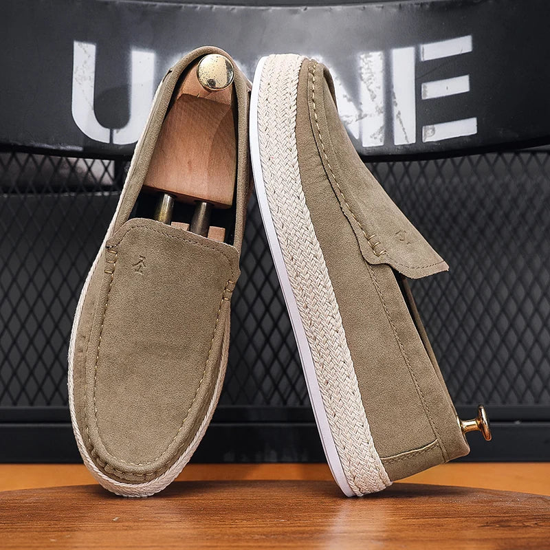 Men's Casual Slip-On Loafers - Comfortable Driving Shoes
