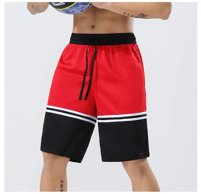 Men's Gym Casual Quick Dry Basketball Football Sweatpants Running Sports Pants Breathable Fitness Jogging Shorts