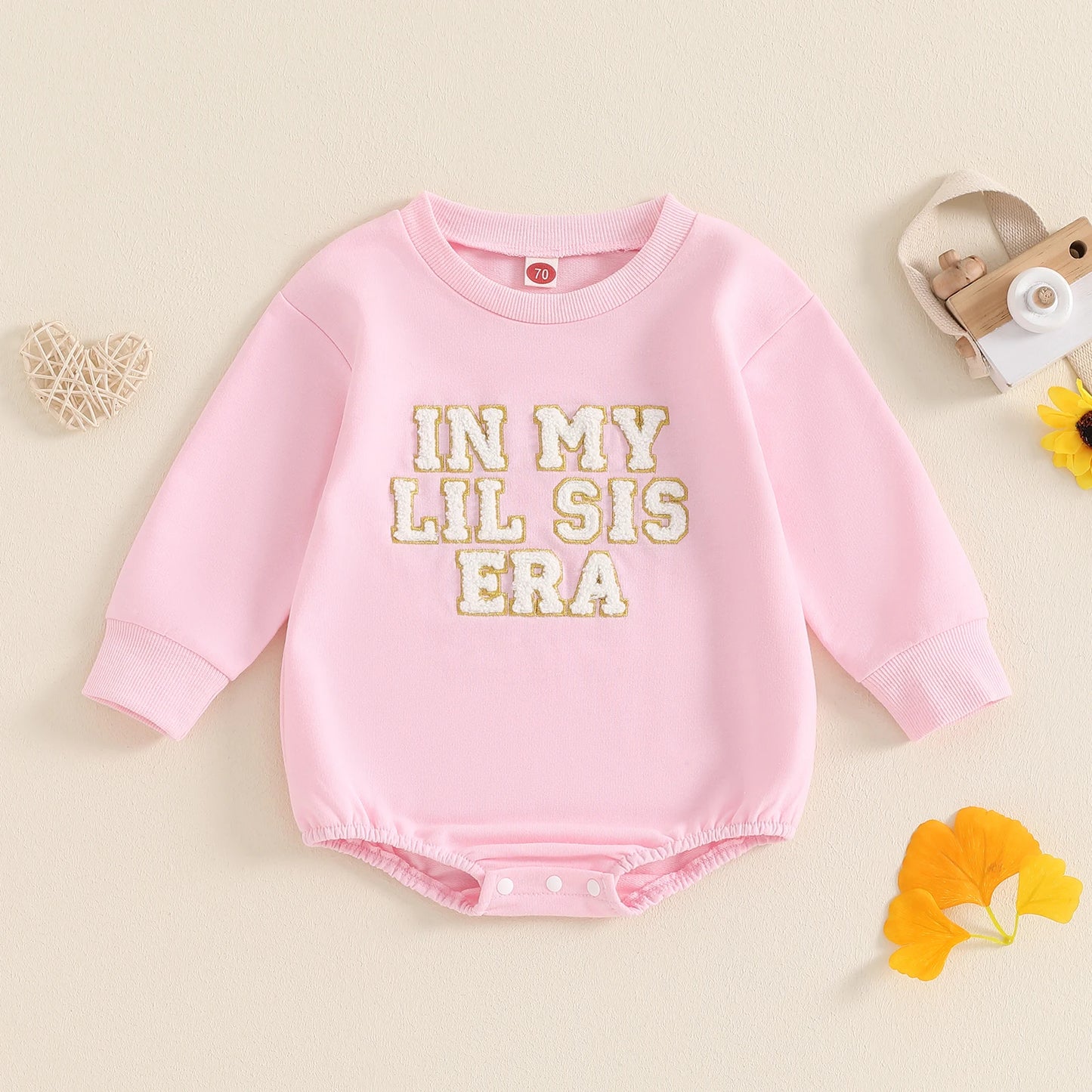 0-18M Baby Boys Girls Cute Romper Long Sleeve Crew Neck Letters Embroidery Sweatshirt Jumpsuits