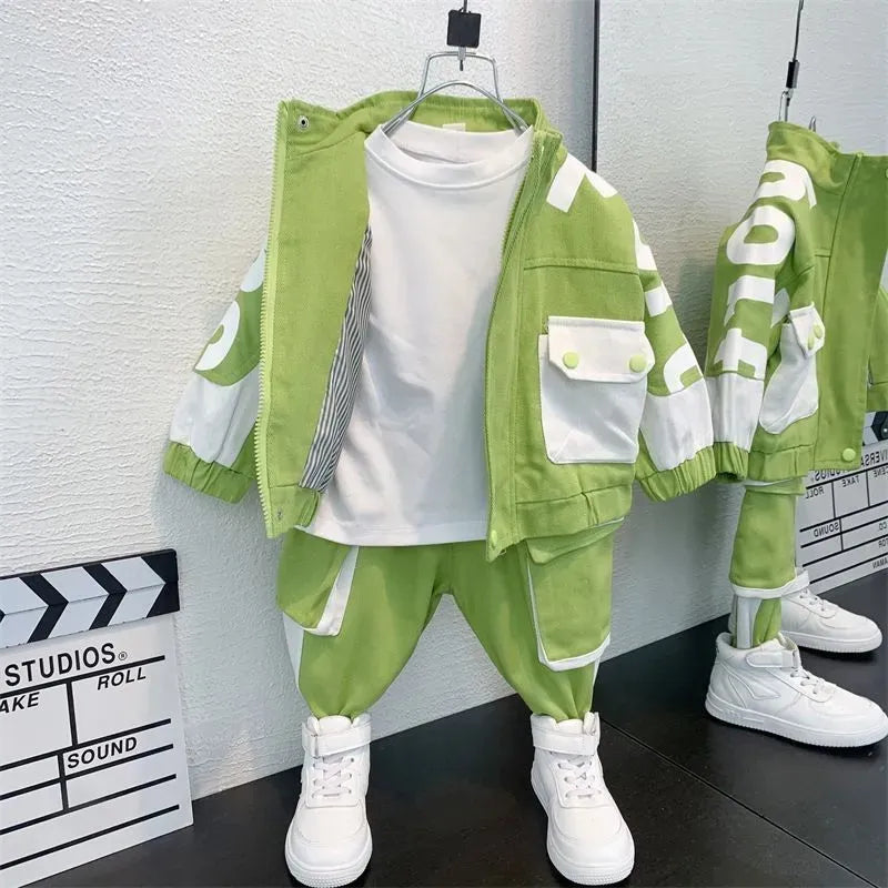 Boy's Jacket Sportswear Two-piece Set