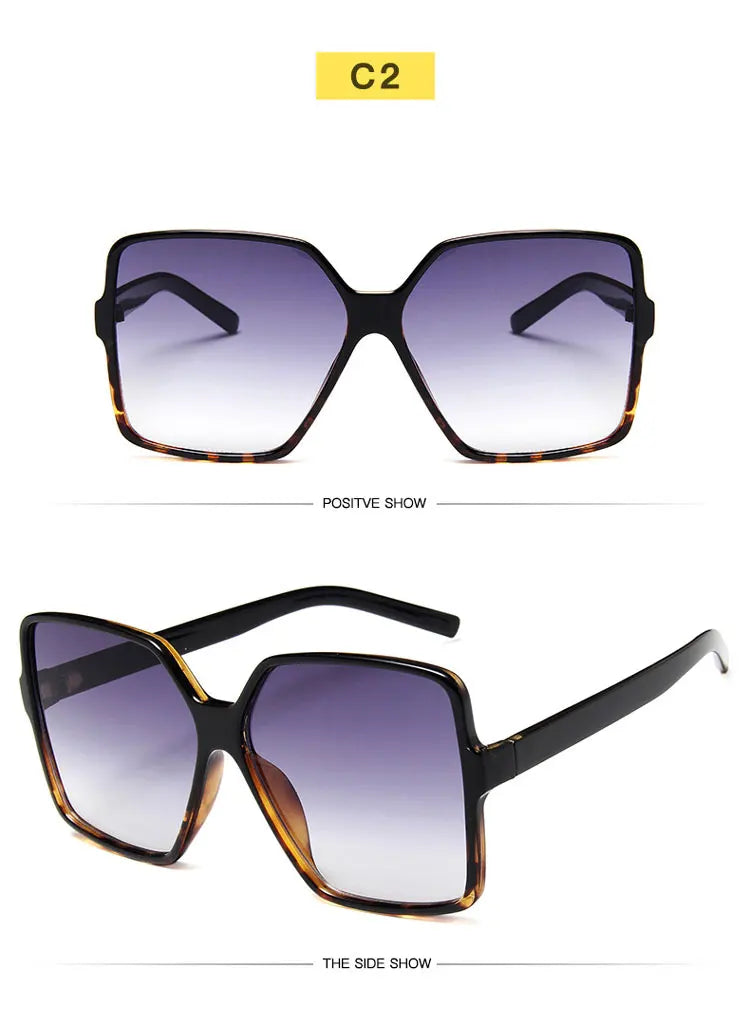 Women's Oversized Gradient Eyewear Sunglasses UV400