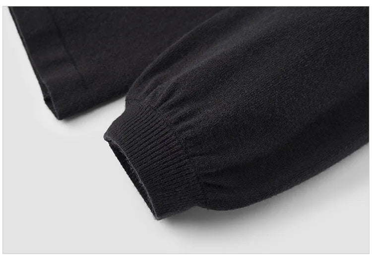 Women's Color Block Knit Dress - Square Neck French Style Slim Fit Winter 2025