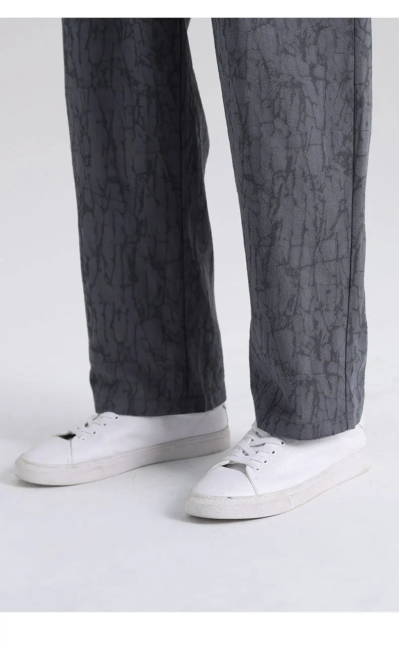 Men's Cotton Linen Harem Pants Straight Trousers