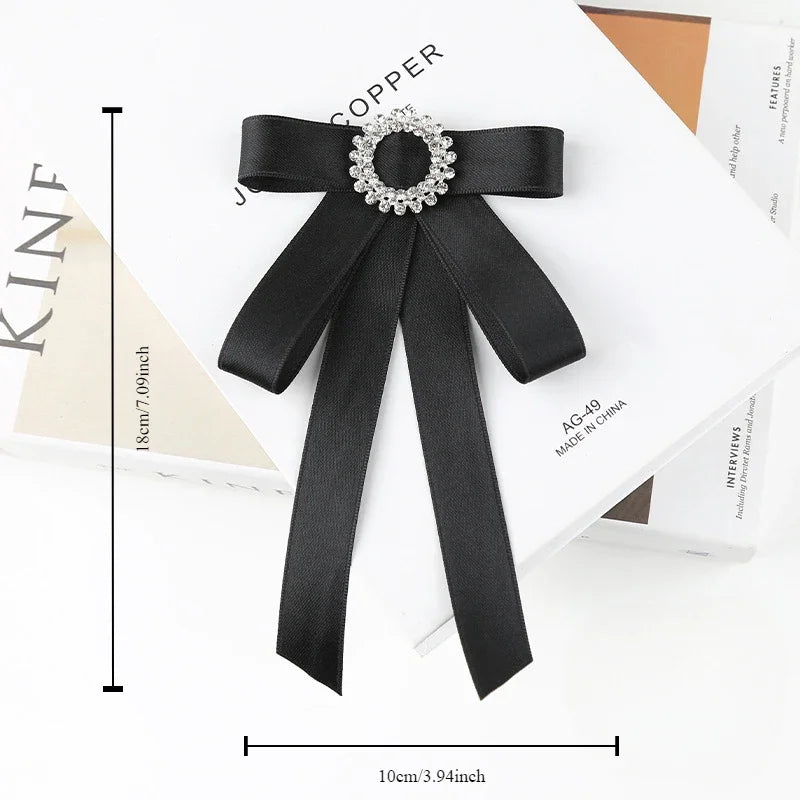 Elegant Fabric Flower Bow Brooch Pin