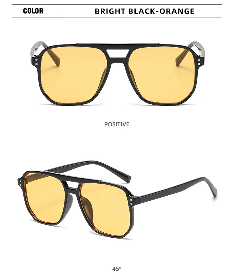 Men's Retro Plastics Frame UV400