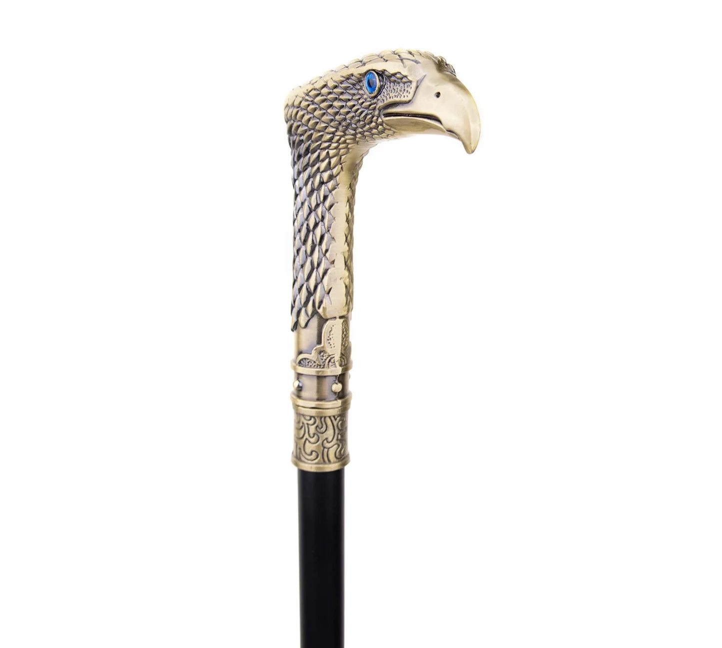 Coppery Blue Eye Eagle Fashion Walking Cane 93cm