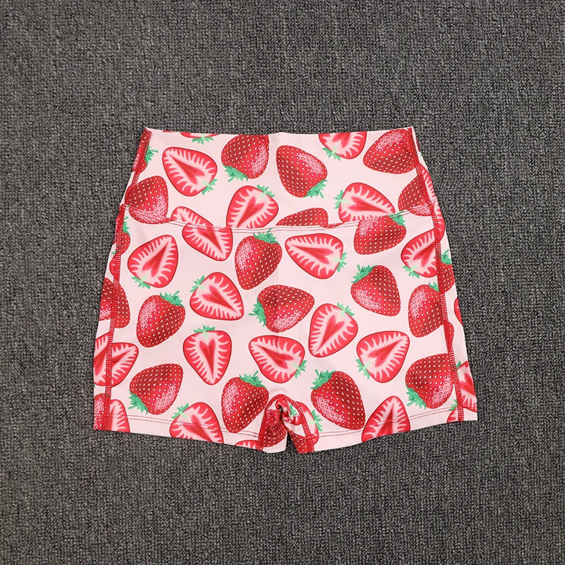 High Waist Printed Shorts
