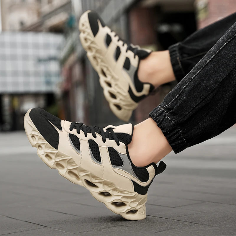 Men's Casual Breathable Sports Shoes Lace Up Comfortable Sneakers