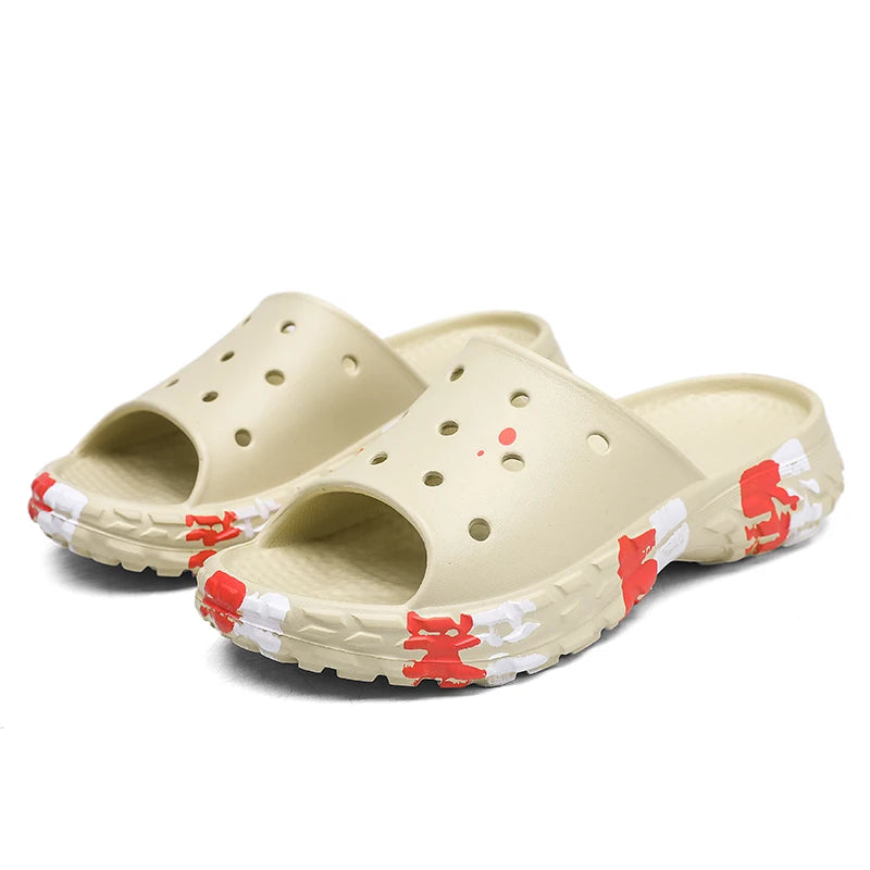 Men's Summer Slippers Slides Non-slip Casual Beach Sandals Platform Comfortable Clogs