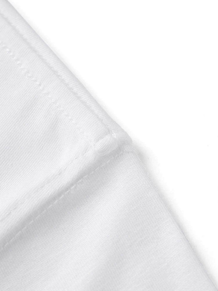 Men's Short Length Super Loose Cotton T-Shirt with Letter Print