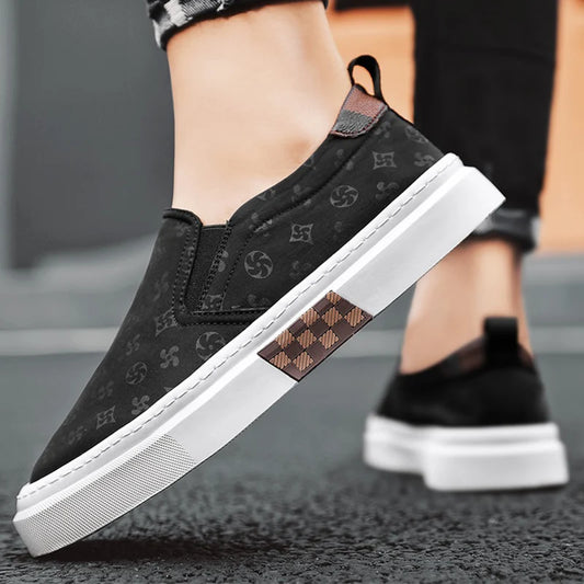 Men's Print Soft Breathable Slip-On Casual Canvas Shoes