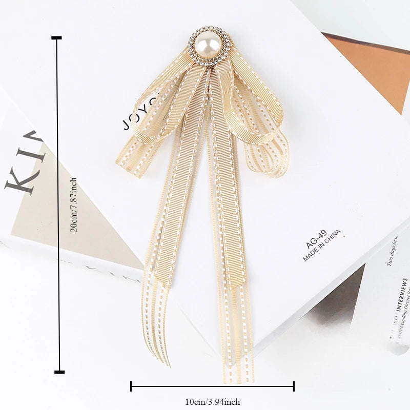 Retro Bow Brooch Pin - Sweet College Style Accessory