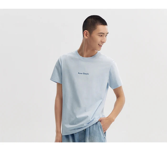 Letter Print Short Sleeve T-Shirt - Men's Summer Casual Top