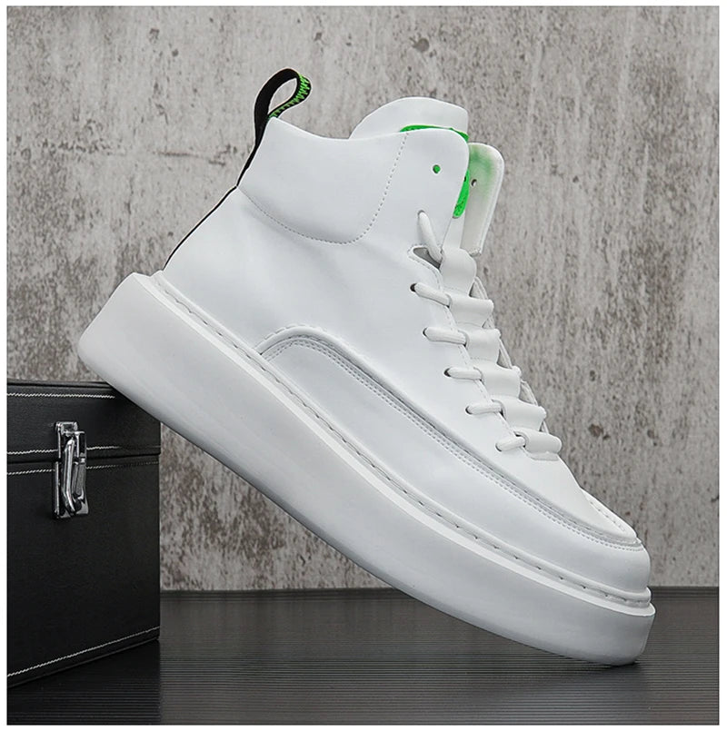 Men's Platform Ankle Boots High-top Thick Bottom Sneakers