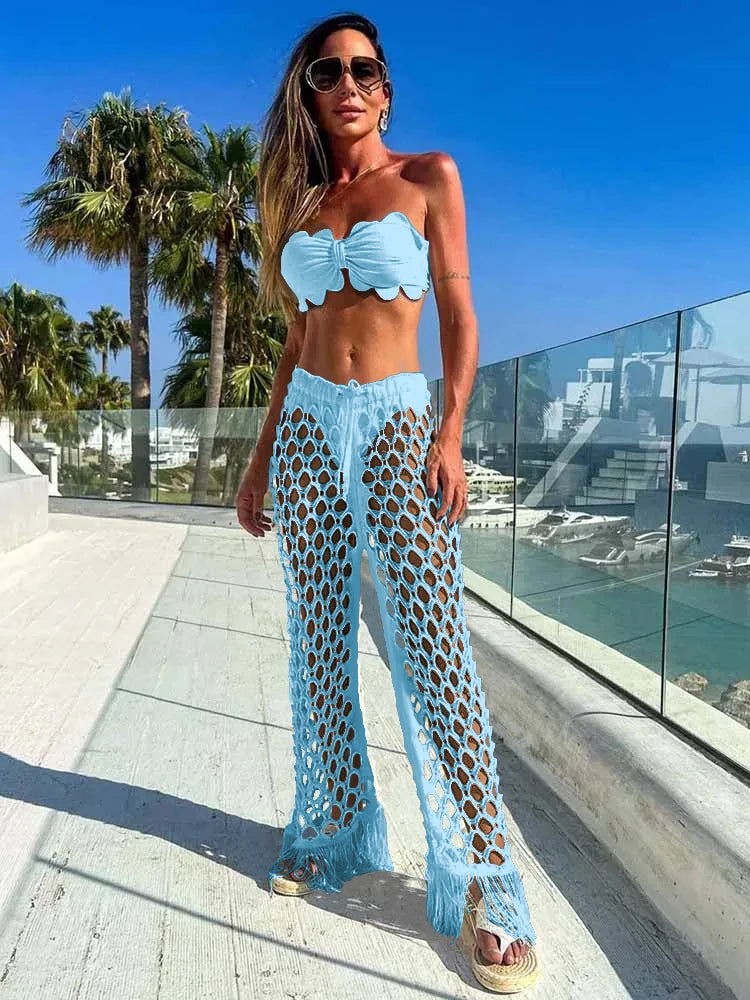 Women's Three Pieces Bikini Set With Pants
