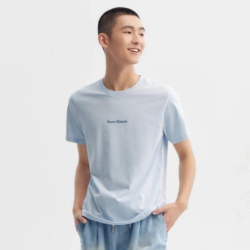 Letter Print Short Sleeve T-Shirt - Men's Summer Casual Top