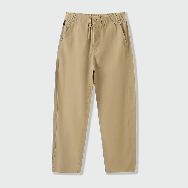 Men's Casual Trousers Slim Fit Ankle-Length Elastic Stretch Pants