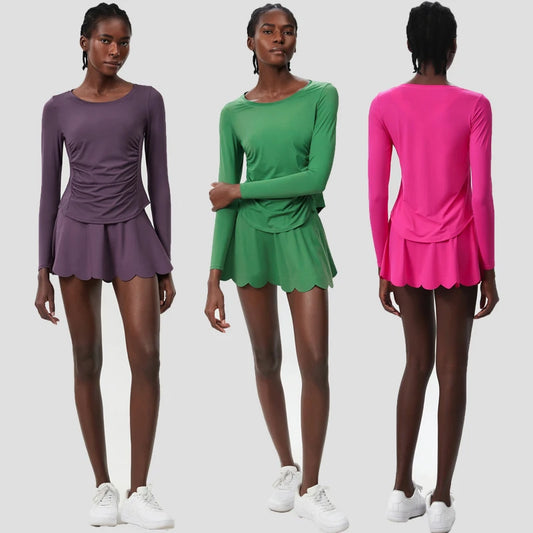 Two-Piece Athletic Set - Breathable Running Suit with Shorts