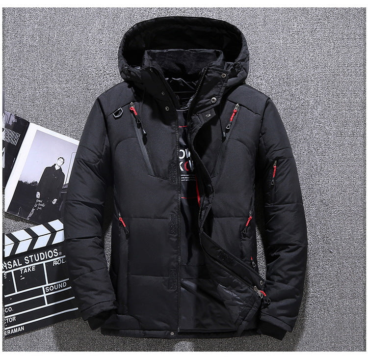 Men's Warm Hooded Thick Slim Fit Puffer Overcoat Thermal Jacket