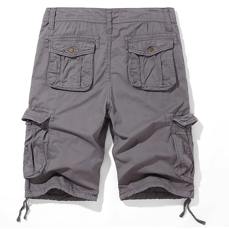 Men's Summer Cotton Cargo Multi Pocket Casual Shorts