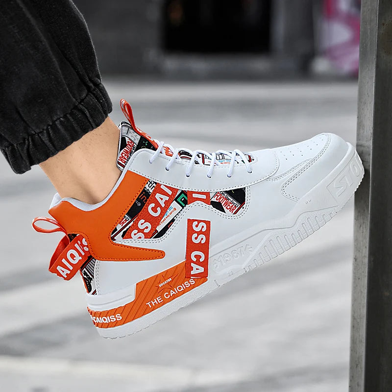 Platform Vulcanized High-Top Sneakers - Unisex Sports Shoes