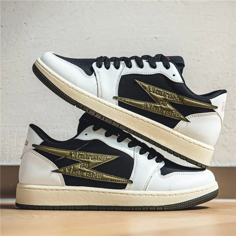 Men's Casual Outdoor Lightning Design Running Walking Sports Shoes Basketball Trainers Sneakers