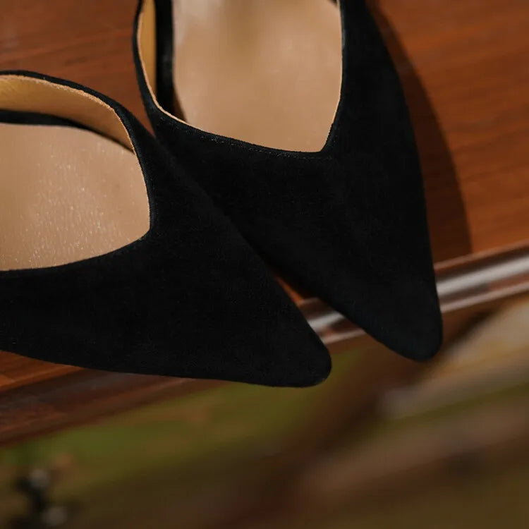 Women's Pointed Toe Rhinestone Wedding Sandals - Bowknot Pendant Pumps