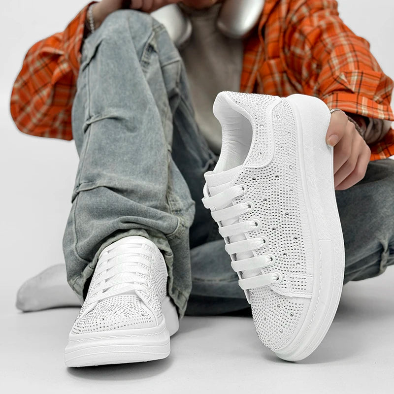 Men's Platform Sneakers - Personalized Design Skateboard Sports Shoes