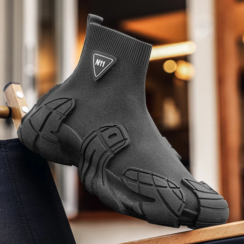 Men's Sports Mesh  Slip On Comfortable High Top Sneakers