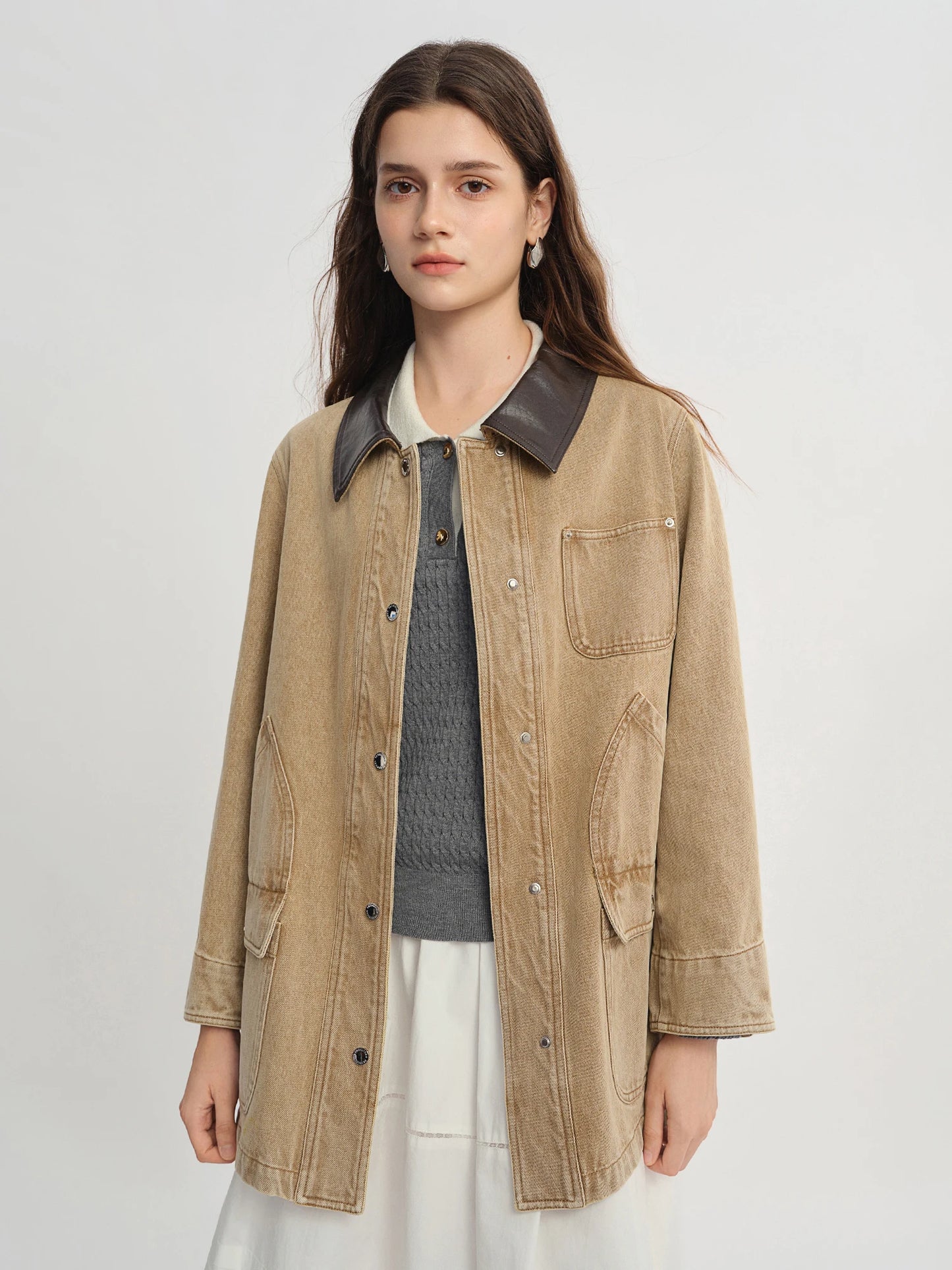 Contrast Wash Denim Jacket