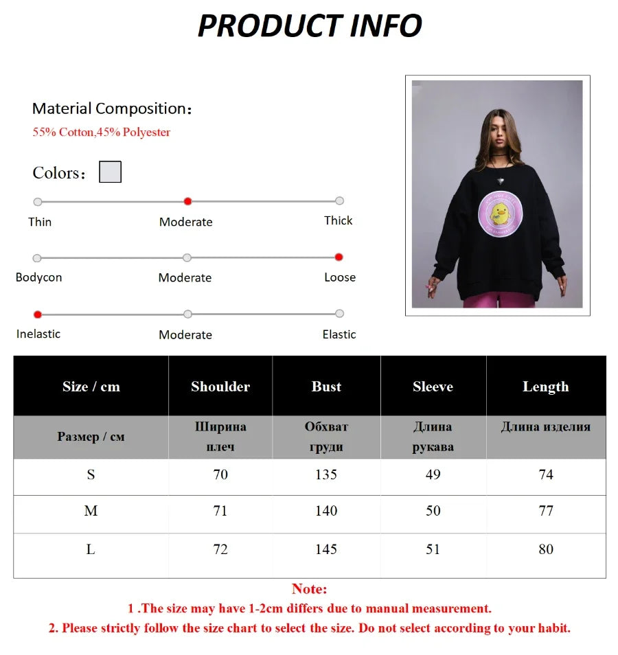 Women's Loose Round Neck  Oversized Chic Sweatshirt