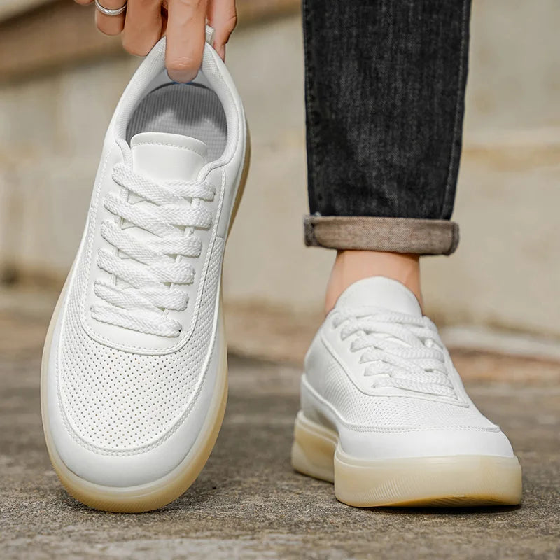 Men's Platform Casual Sneakers - Breathable Skateboard Running Shoes