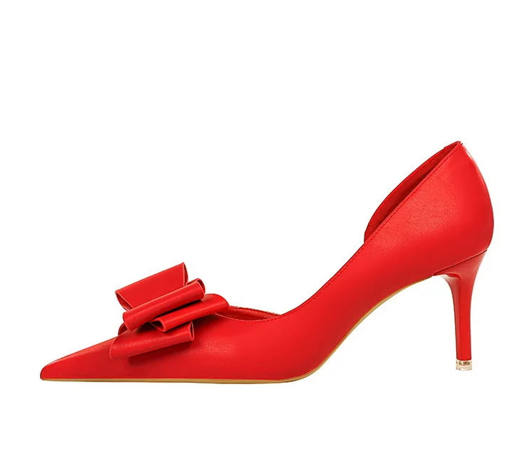 Bowknot Stiletto Heel Pumps