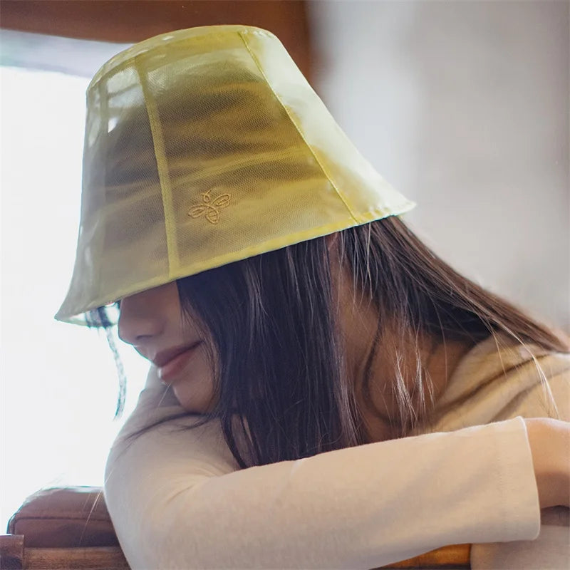 Foldable Bucket Hat with Mesh - Breathable Summer Sun Hat
