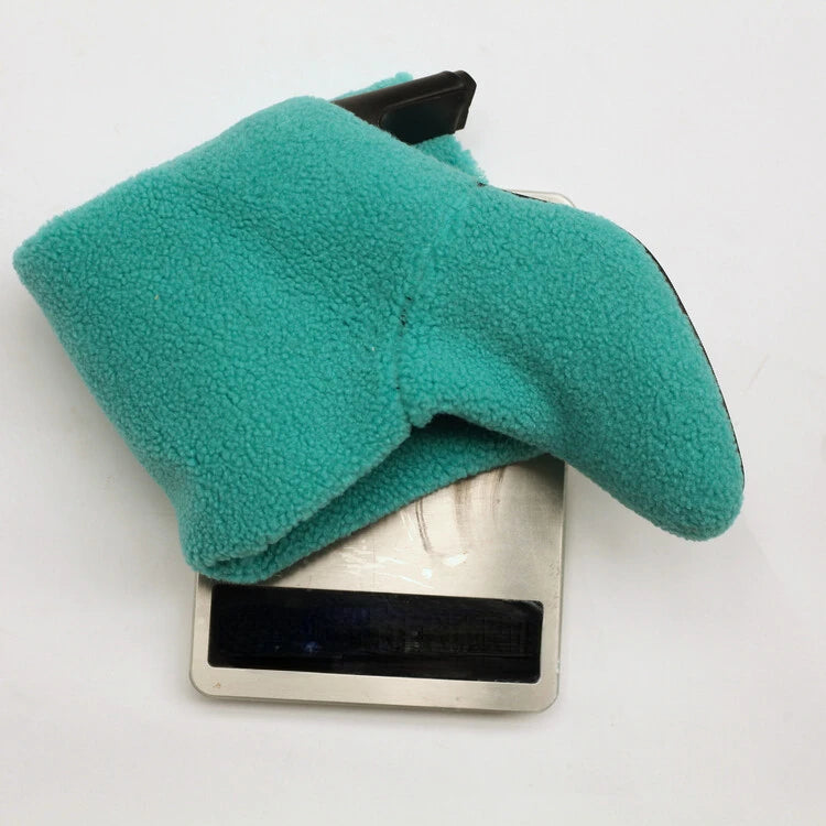 Faux Fur Lined Knee High Boots - 7cm Square Heel Winter Boots