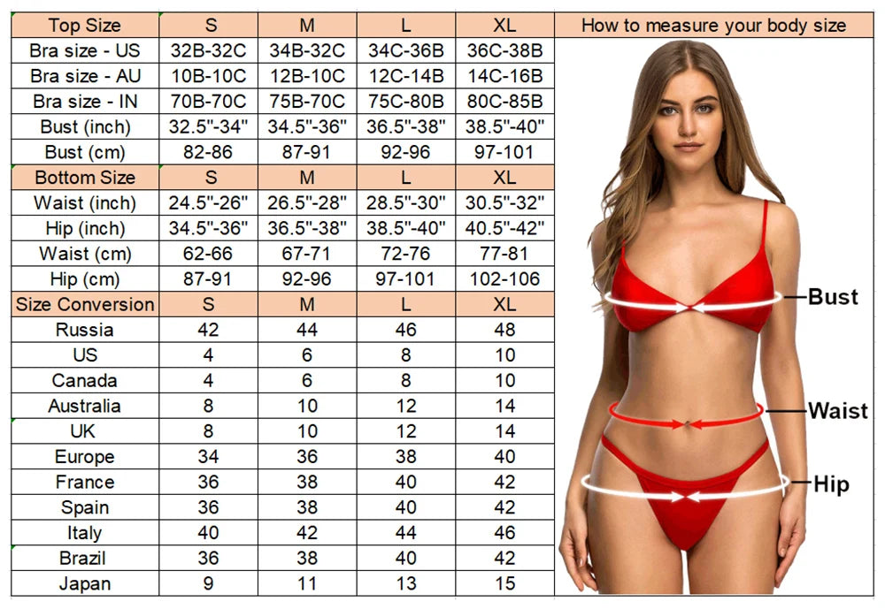Women's V-Bar Underwired Bikini Set | V-Shape Wire Padded Two-Piece Swimwear