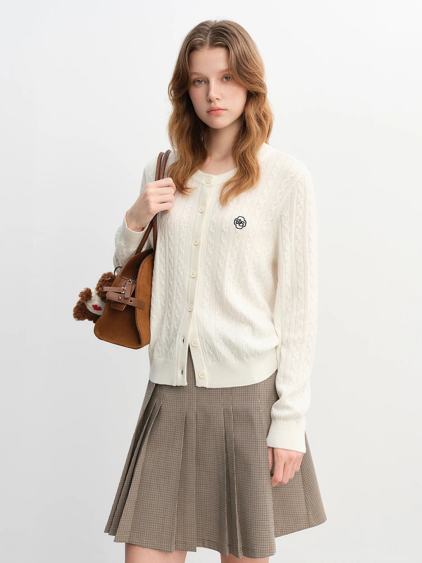 Women's Autumn Long Sleeve Shirt & A-Line Skirt Outfit
