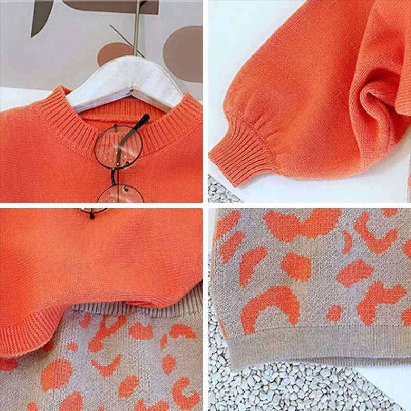 Girls Clothing Sets Autumn  New Fashion Kid Sweater Top with Skirt Fashion Outfit 2pcs Elegant Clothes for 2-6 Years