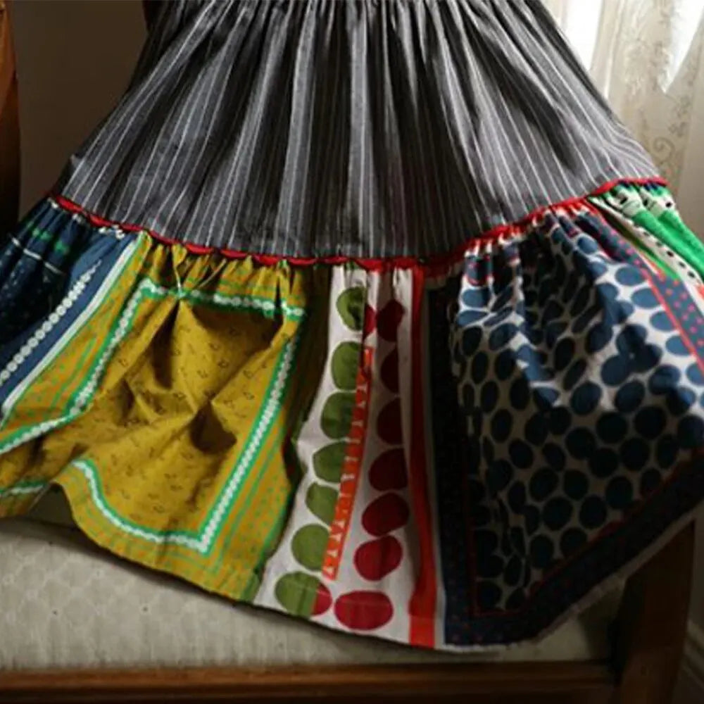 Girls' Dress Summer Children's Round Neck Sleeveless Geometric Multicolour Comfortable Casual Dress