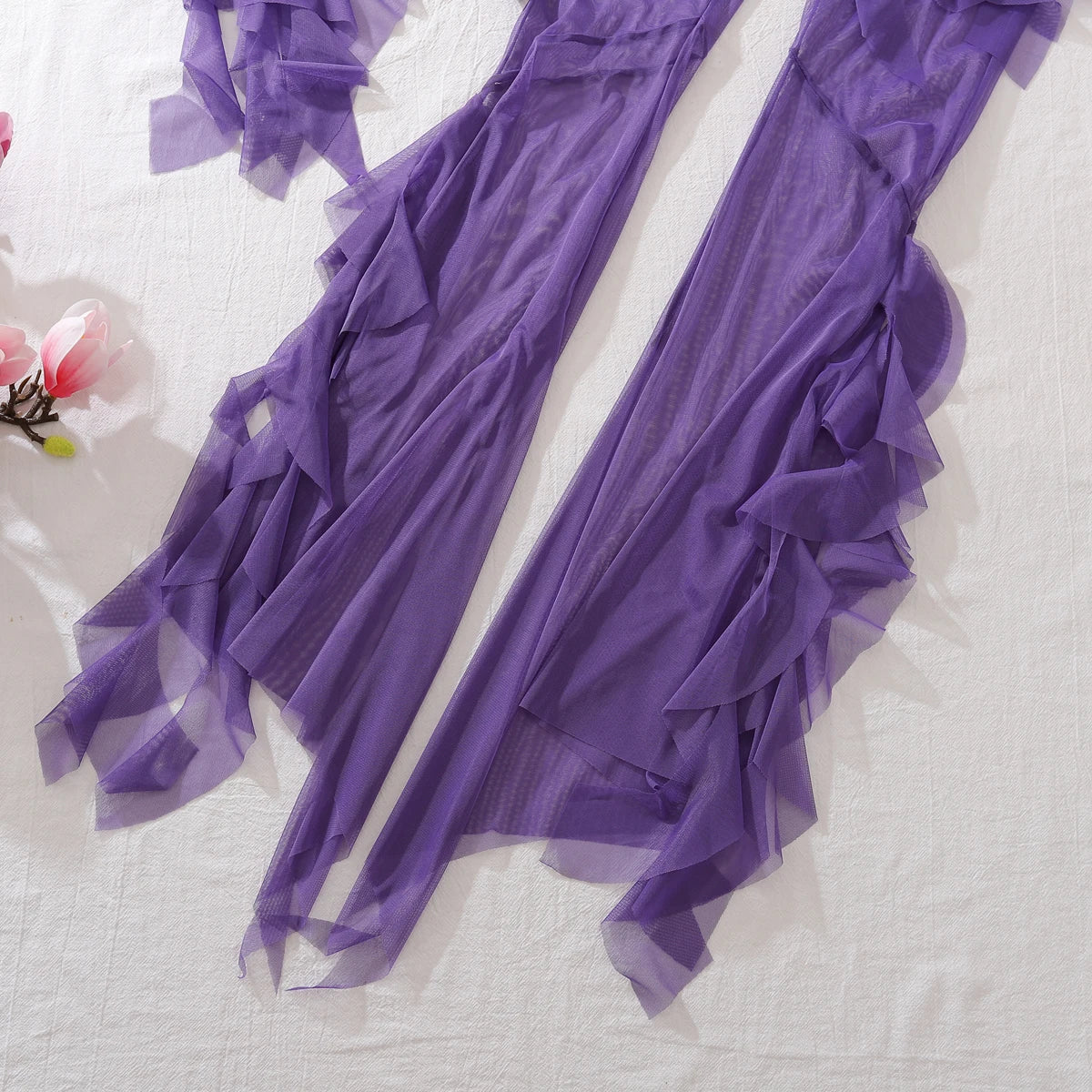 Women's Lingerie Matching Set Ruffled Sleeve  Outfit