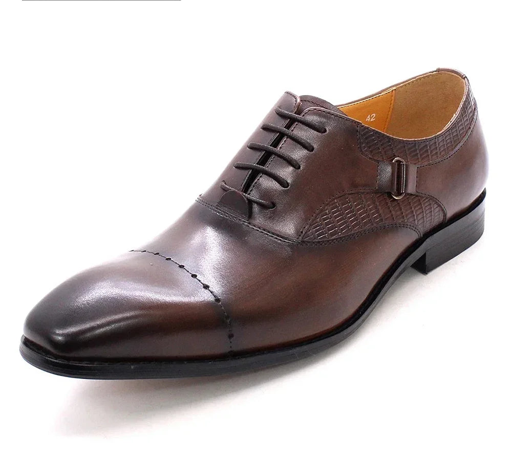 Men's Genuine Calfskin Oxford Dress Shoes - Cap Toe