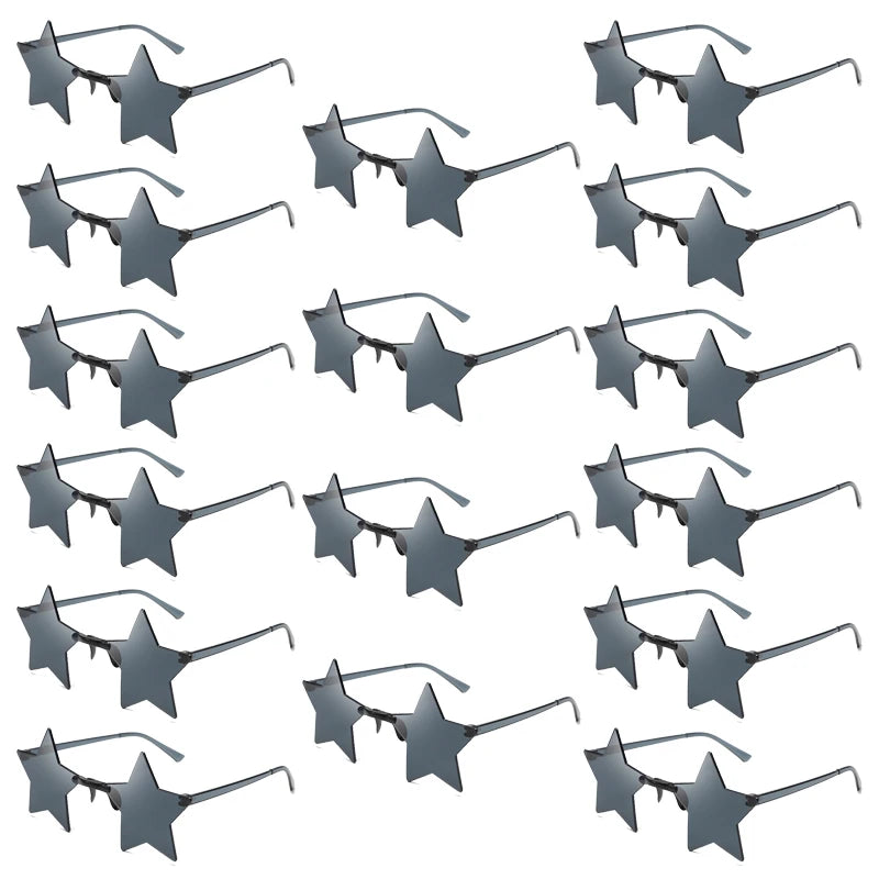 Women's 12/16 Pack Rimless Star Shaped Sunglasses Set