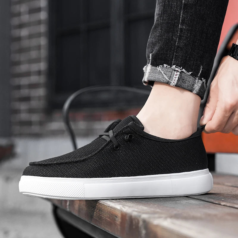 Summer Casual Sneakers - Men's Breathable Flat Tennis & Running Trainers