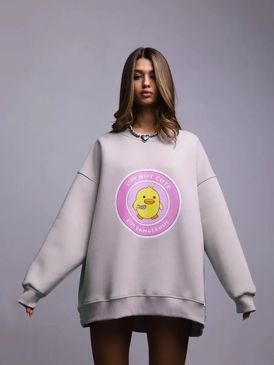 Women's Loose Round Neck  Oversized Chic Sweatshirt