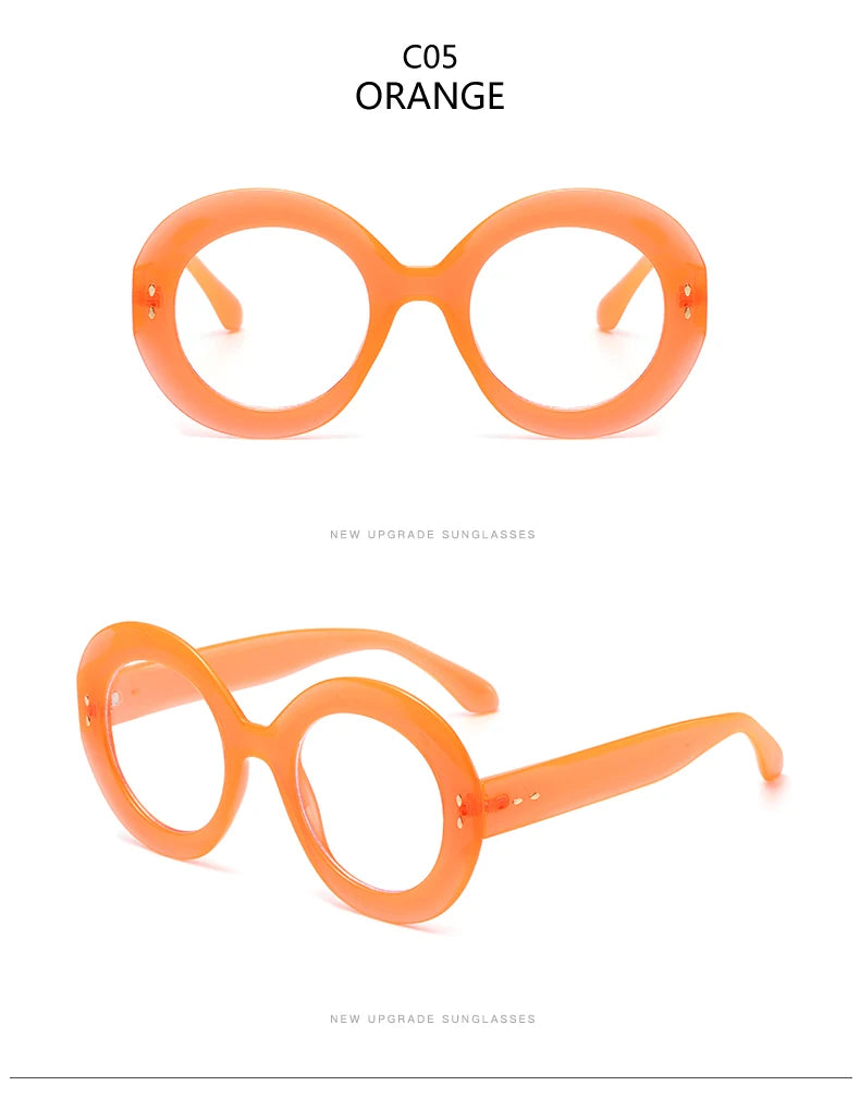 Vintage Oval Fashion Glasses Frame - Women's Retro Anti-Blue Light Eyewear Optical Frames