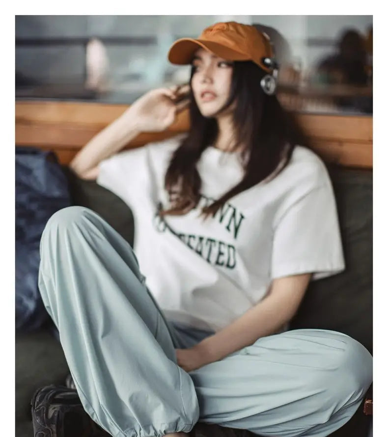 Women's Cool-Touch Parachute Pants - Lightweight Cargo Joggers