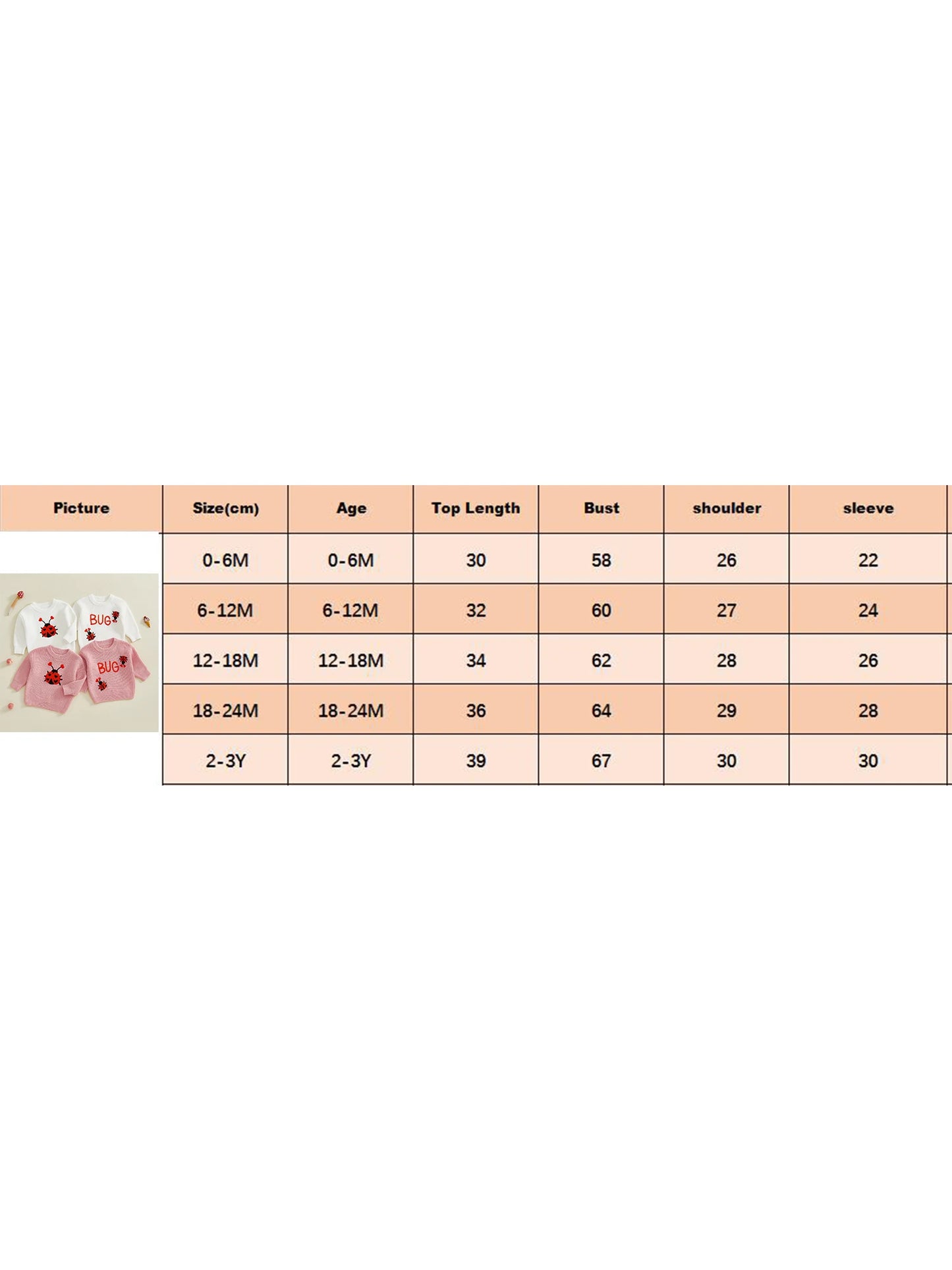 Baby & Toddler Knit Sweater - Ladybug Embroidery Pullover