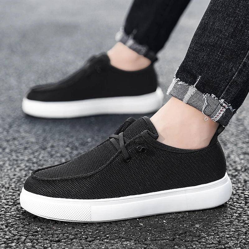 Summer Casual Sneakers - Men's Breathable Flat Tennis & Running Trainers