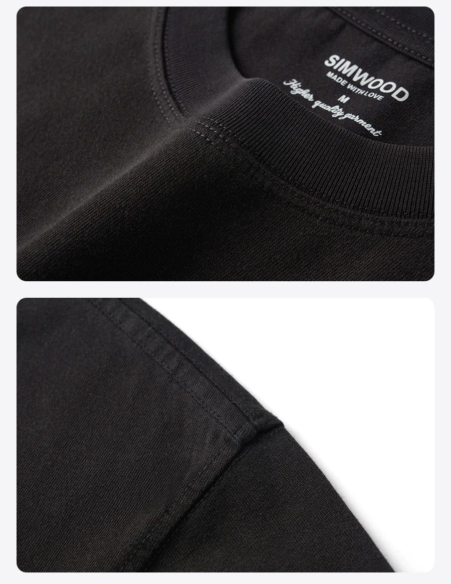 Men's Premium Cotton Vintage Letter Print T-Shirt - Washed Finish Plus Size